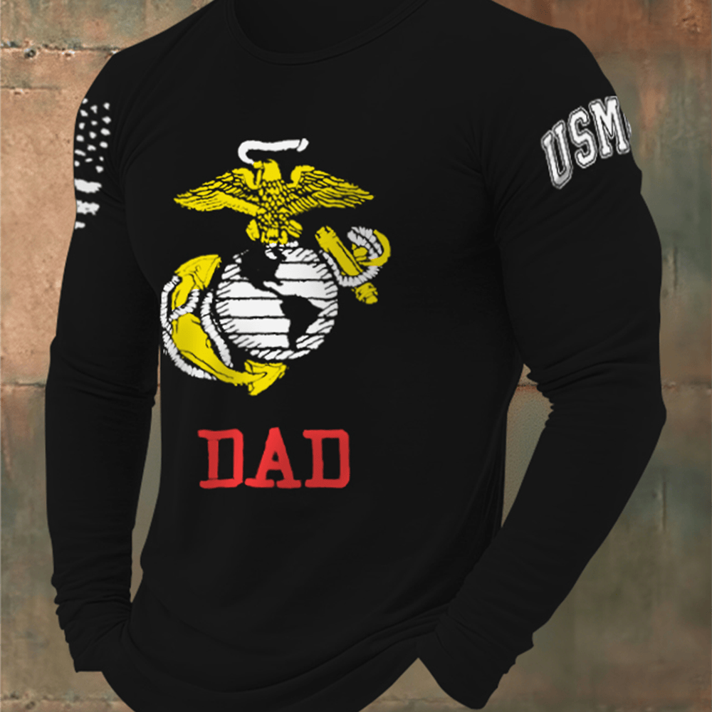 USMC 250Th Anniversary Black Long Sleeve Shirt Dad American Flag Merch Unique Usmc Gifts