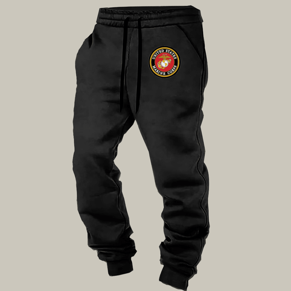 USMC 250th Anniversary Black Sweatpants Semper Fidelis Usmc Apparel Usmc Gifts For Him