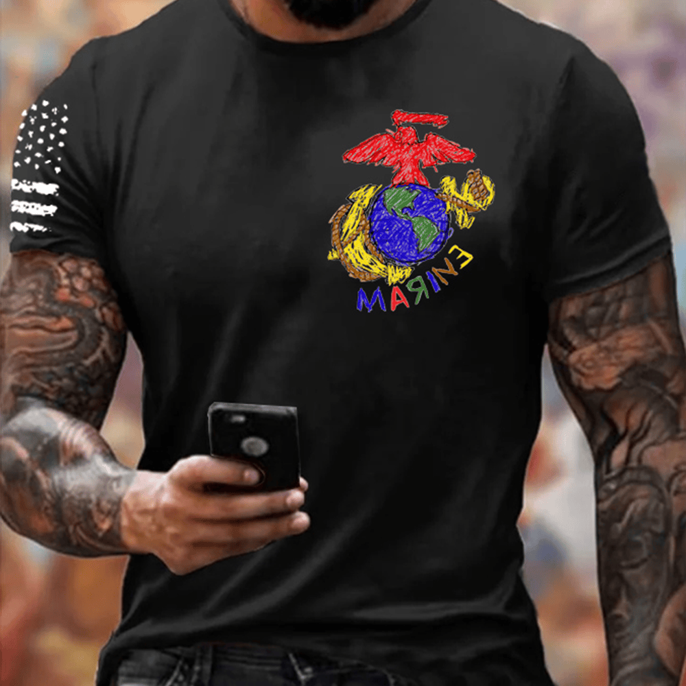 USMC 250Th Anniversary Black T-Shirt Crayon Eater Usmc Merch Marine Corp Birthday Gifts