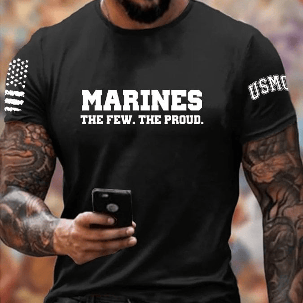 USMC 250th Anniversary Black T-Shirt Marines The Few The Proud Usmc Apparel Usmc Birthday Gift