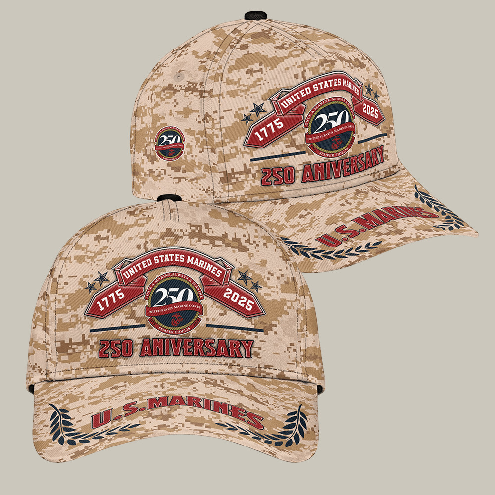 USMC 250Th Anniversary Camo Hat US Marines Baseball Cap Veteran Gift For Father
