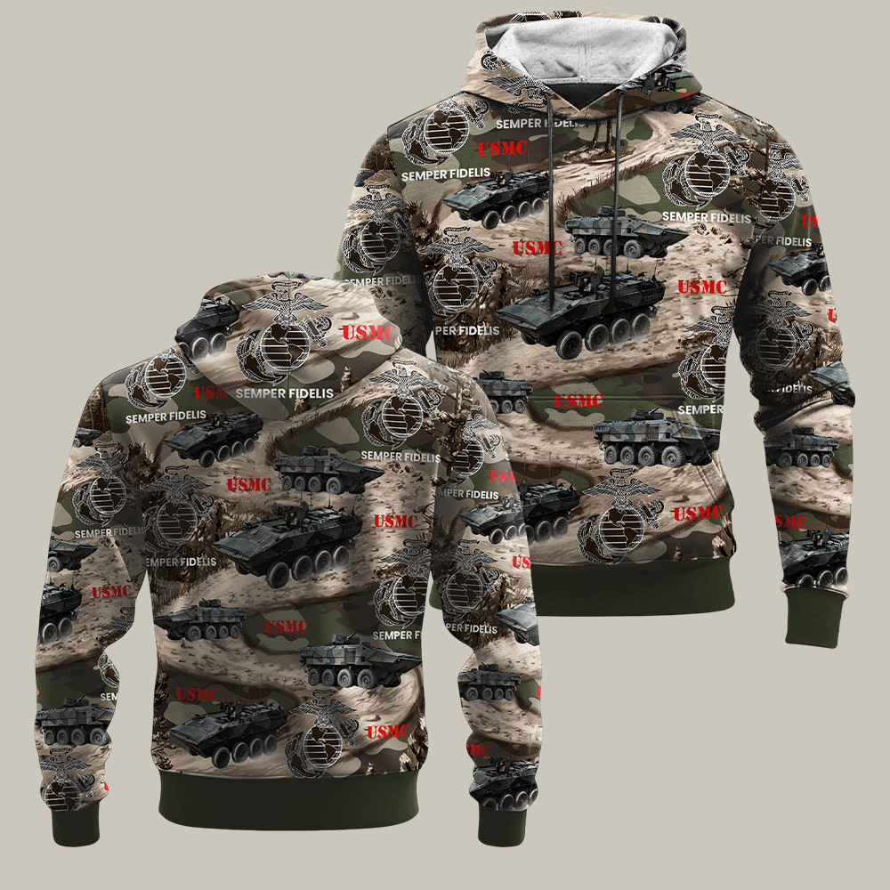 USMC 250Th Anniversary Camo Hoodie Semper Fidelis Proud Veteran Apparel Gift Ideas