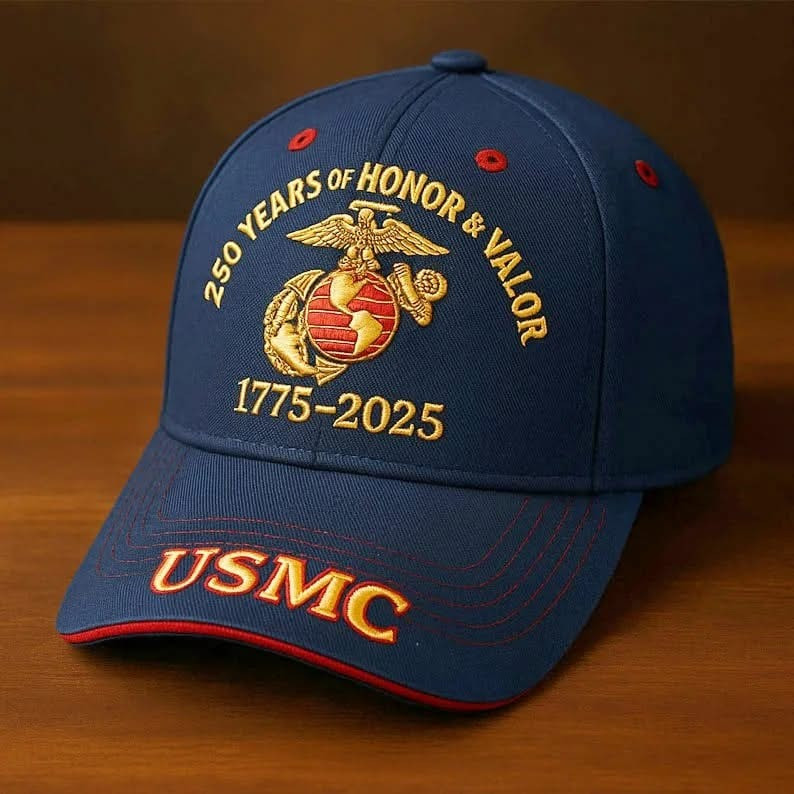 USMC 250th Anniversary Hat Bold Marine Corps Cap Best Gift For Veterans