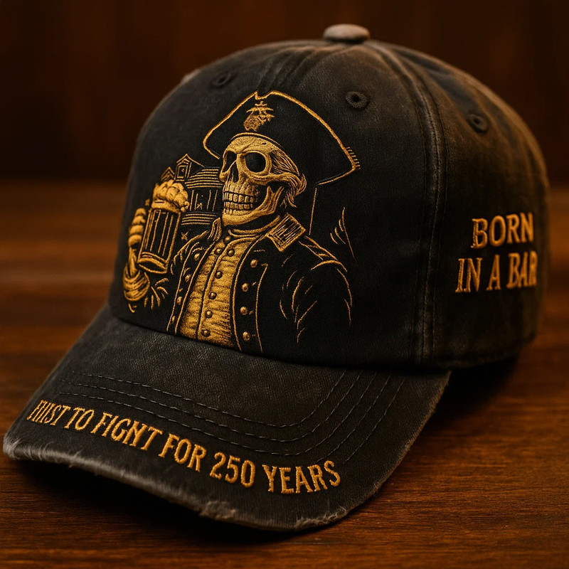USMC 250Th Anniversary Hat Born In A Bar Baseball Cap Usmc Gift For Him