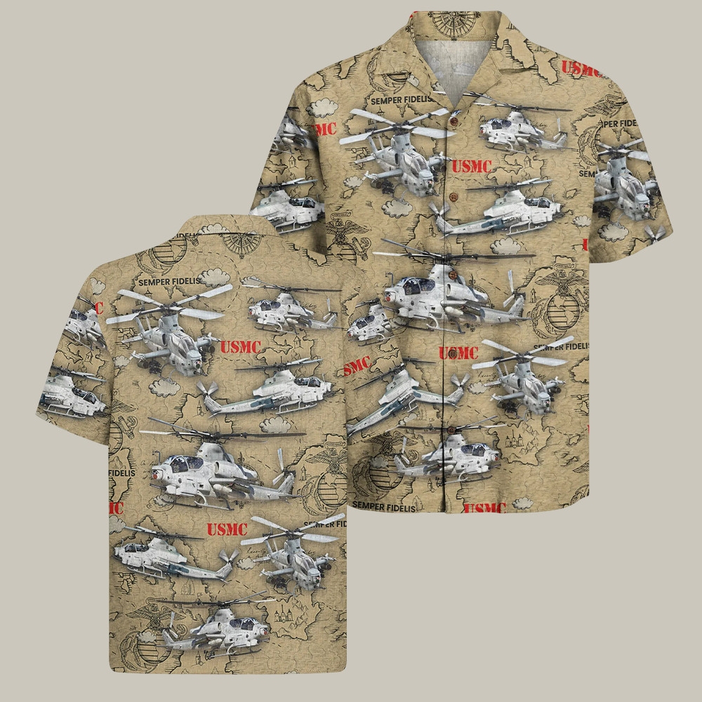 USMC 250th Anniversary Hawaiian Shirt Semper Fi Freedom Wear Gifts For Retired Soldiers