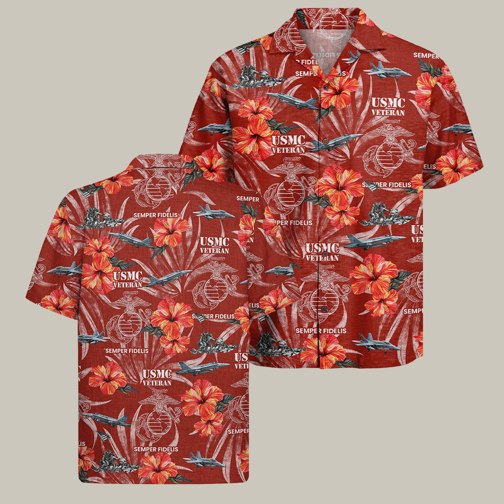USMC 250th Anniversary Hawaiian Shirt Semper Fidelis Patriot Gear Unique Usmc Gifts