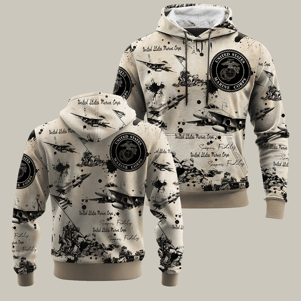USMC 250Th Anniversary Hoodie Semper Fidelis Patriot Pride Apparel Unique USMC Gifts