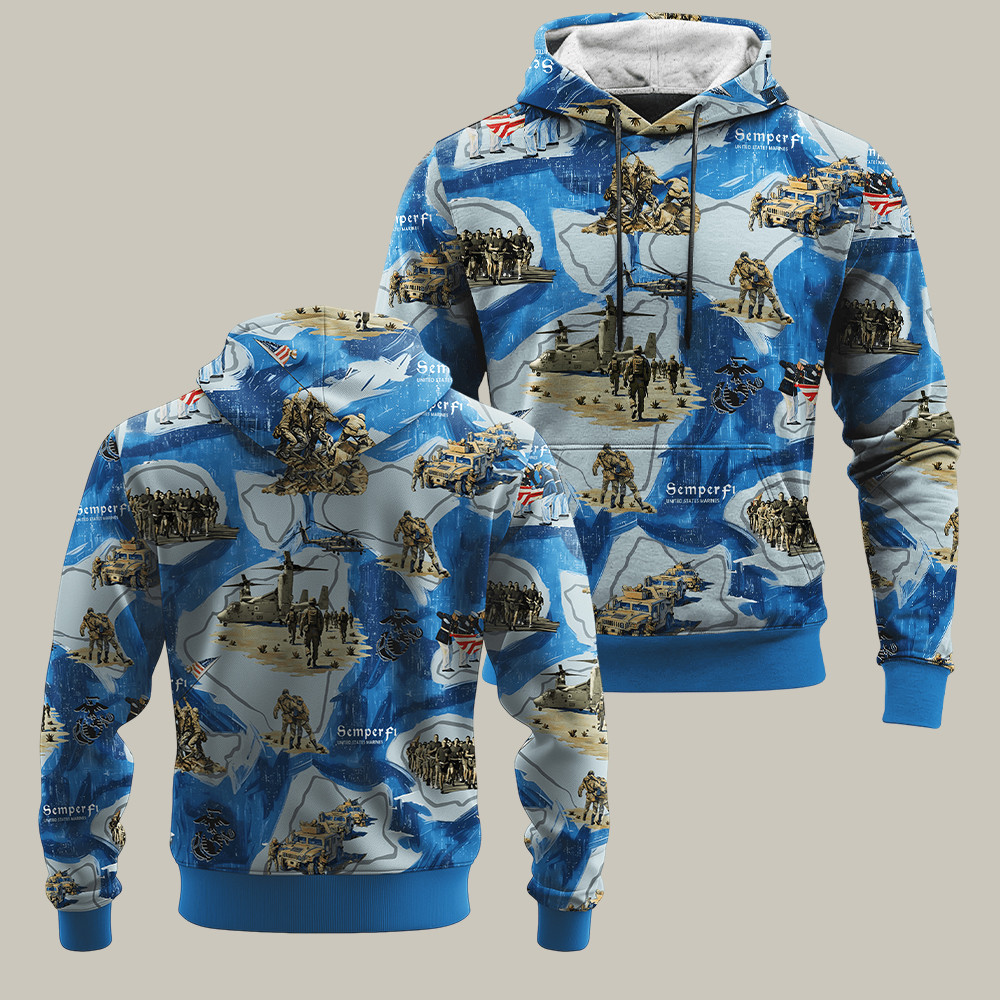 USMC 250Th Anniversary Hoodie Semper Fidelis Veteran Merch Usmc Gifts