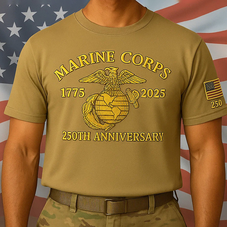 USMC 250th Anniversary Marine Corps Shirt Proud Military USMC 1775 2025 T-Shirt Gifts