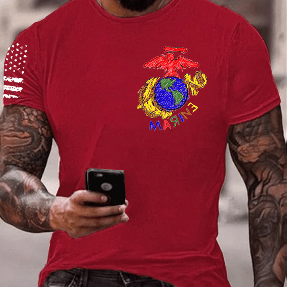 USMC 250Th Anniversary Red T-Shirt Crayon Eater Usmc Merch Marine Corp Birthday Gifts
