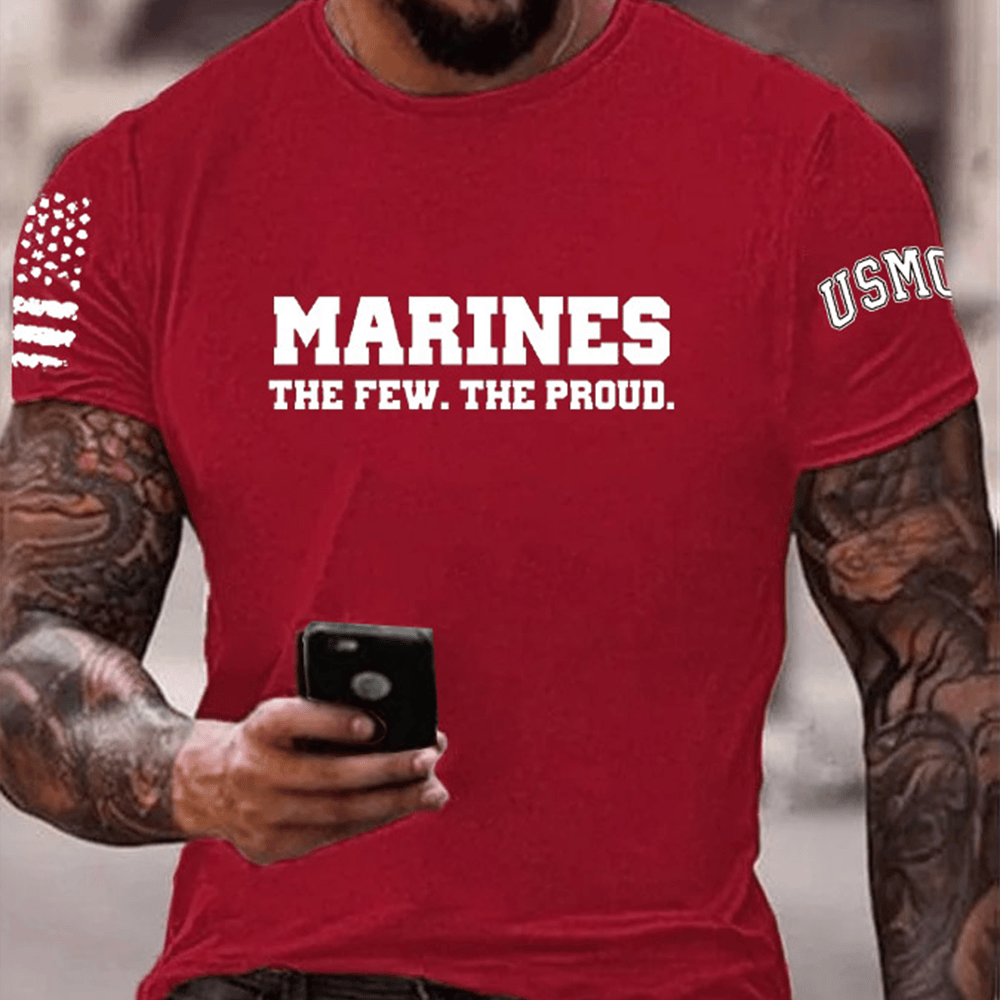 USMC 250th Anniversary Red T-Shirt Marines The Few The Proud Usmc Apparel Usmc Birthday Gifts