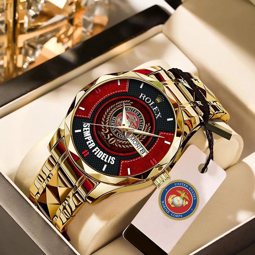 USMC 250th Anniversary Rolex Watch Semper Fidelis Merch Best Gifts For Veterans