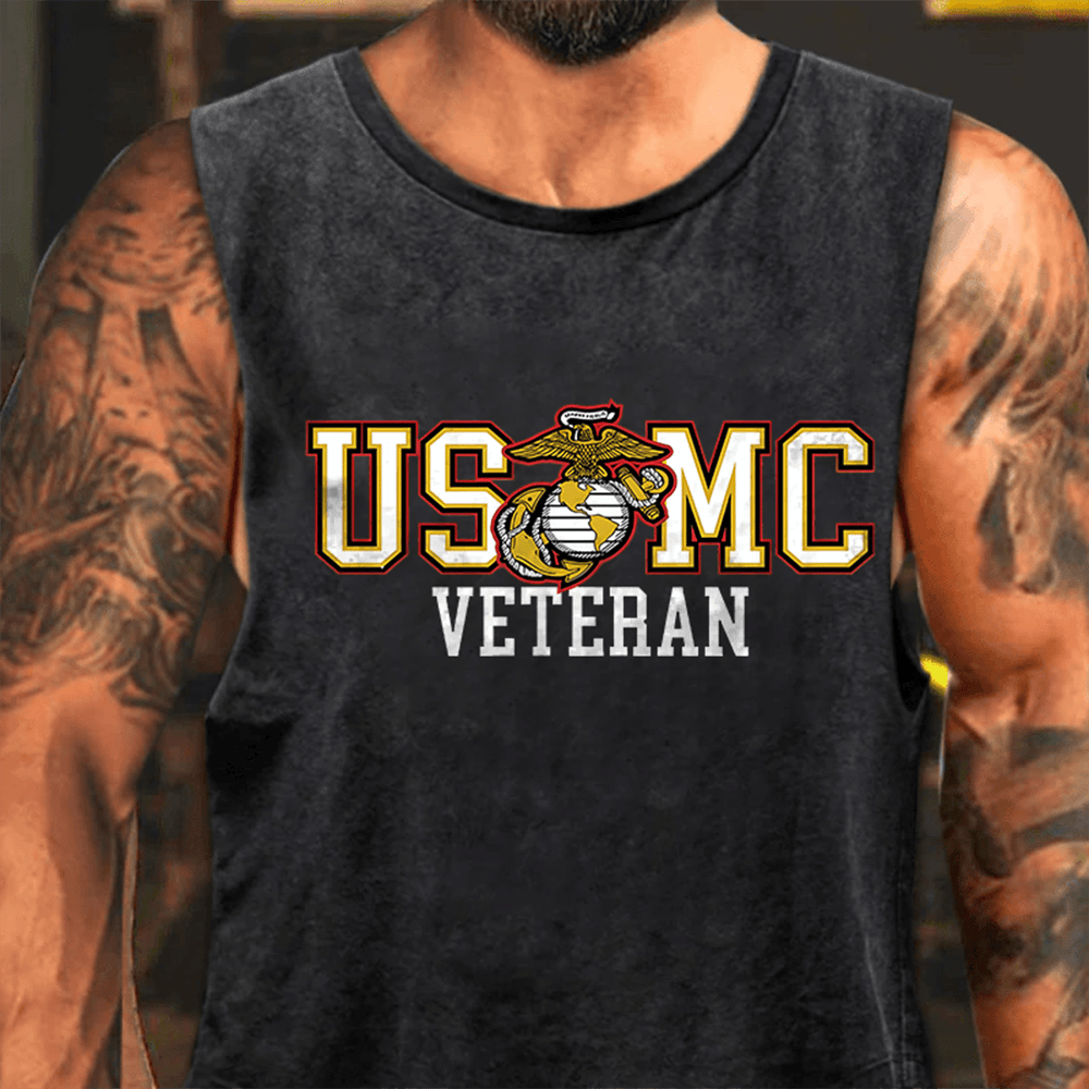 USMC 250th Anniversary Tank Top USMC Veteran Shirt Patriotic Gift Ideas