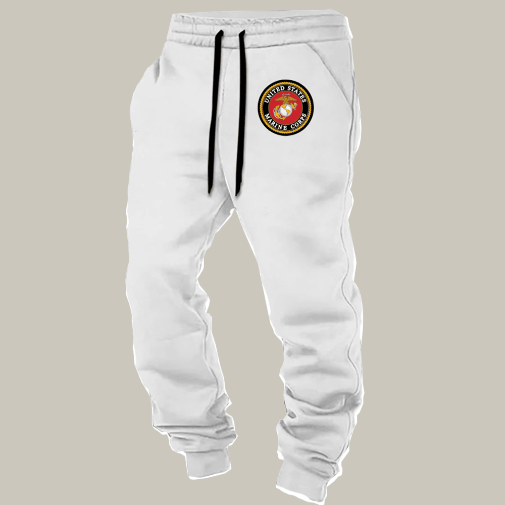 USMC 250th Anniversary White Sweatpants Semper Fidelis Usmc Apparel Usmc Gifts For Him