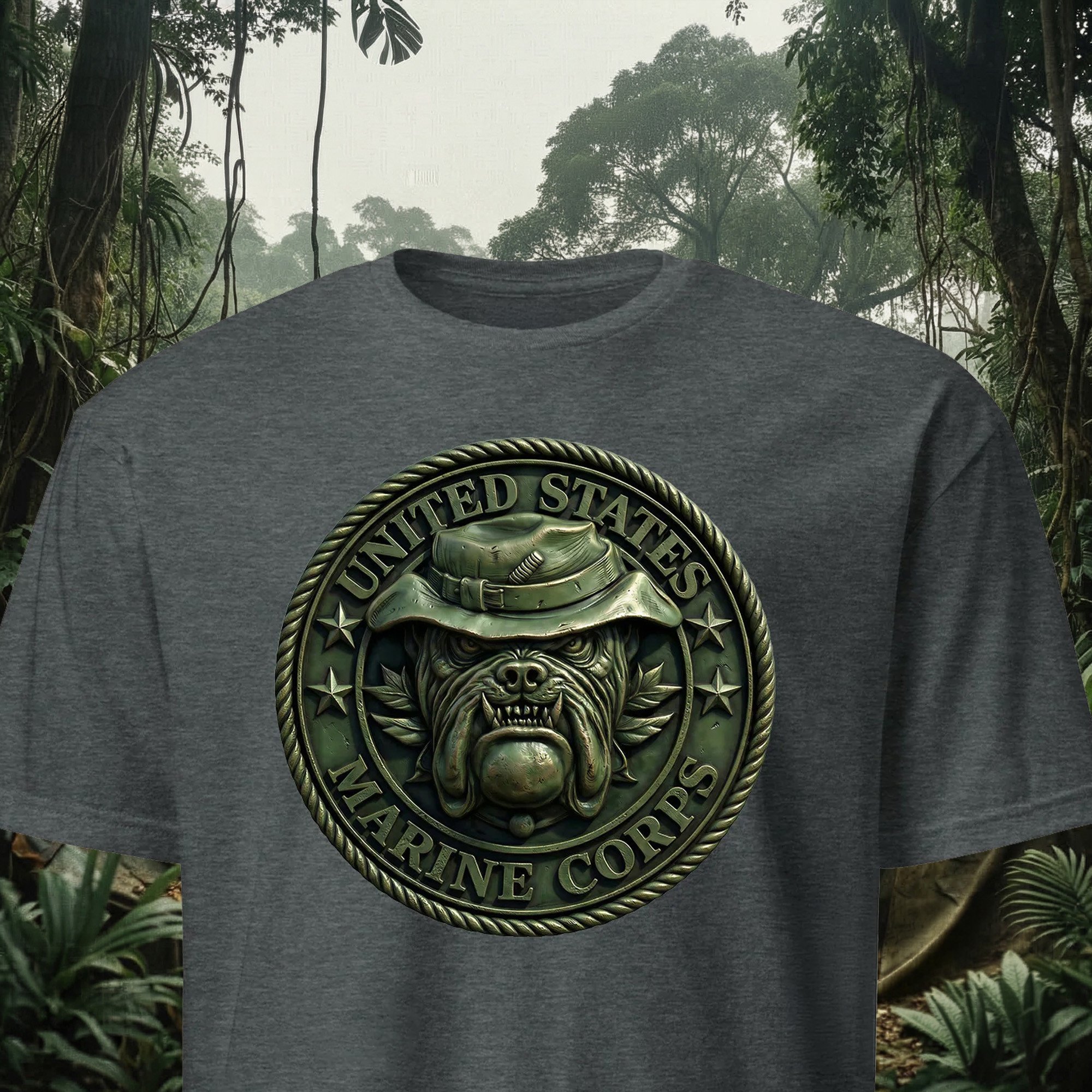 USMC Bulldog T Shirt Marine Corps Apparel Gift For Marines Veterans And Patriotic Supporters