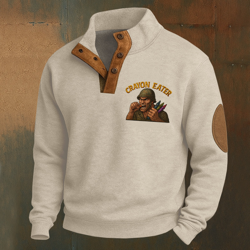 USMC Crayon Eaters Collar Sweatshirt Marine Corps Clothing USMC Gift For Him