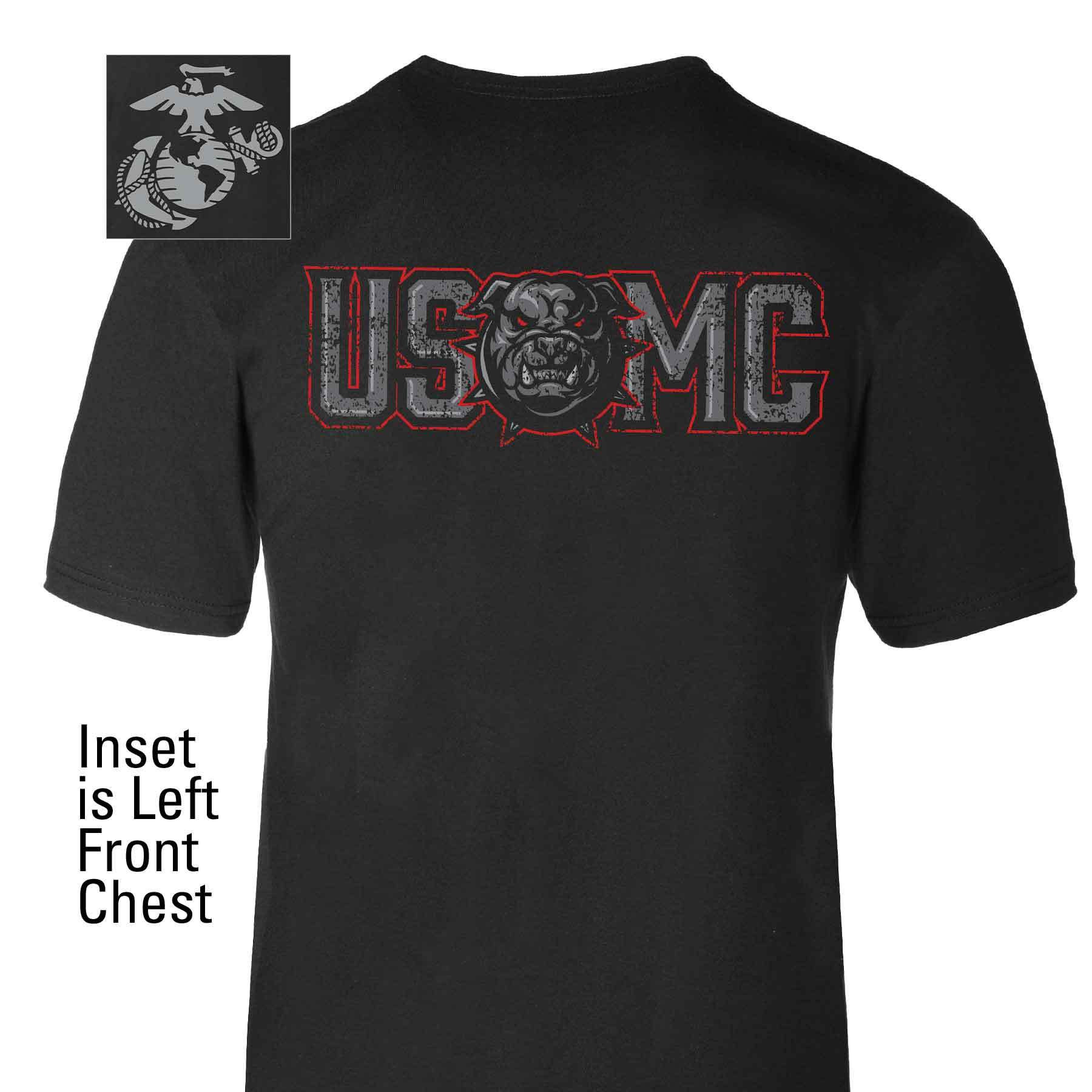 USMC Devil Dog T-Shirt Marines Apparel Gifts For Boyfriend