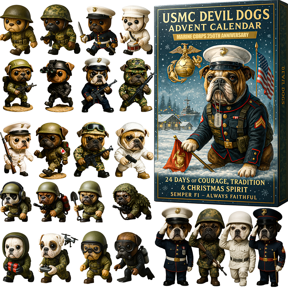 USMC Devil Dogs 250th Anniversary Advent Calendar 2025 Gifts For Dog Owners