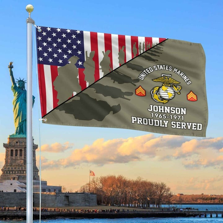 USMC Grommet Flag Gift for Marine Veteran Dad and Husband Armed Forces Day Veterans Day