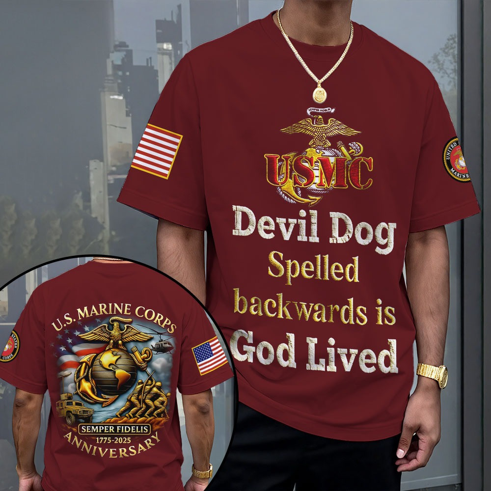 USMC Marine Corps T-Shirt Birthday Gifts For Veteran Day Lovers