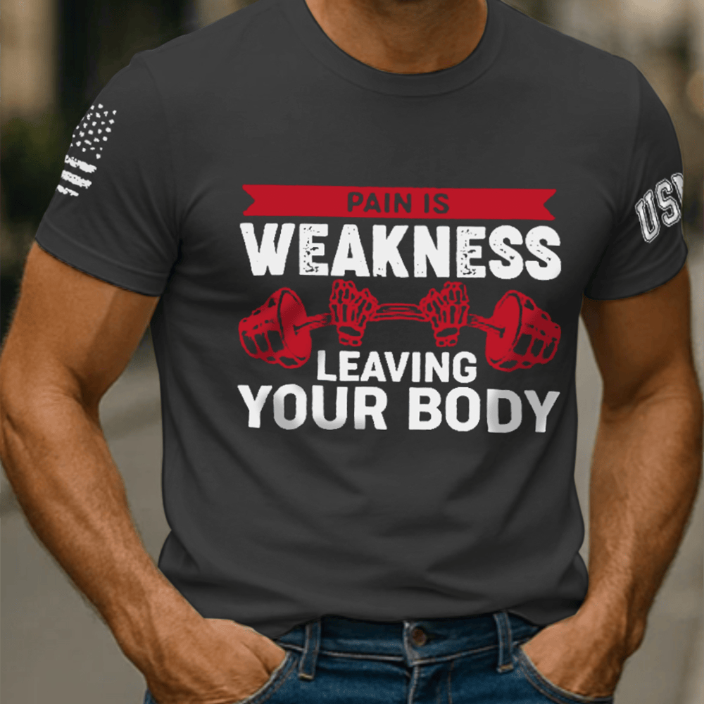USMC Pain Is Weakness Leaving Your Body T-Shirt Usmc Merch Patriotic Gifts For Him