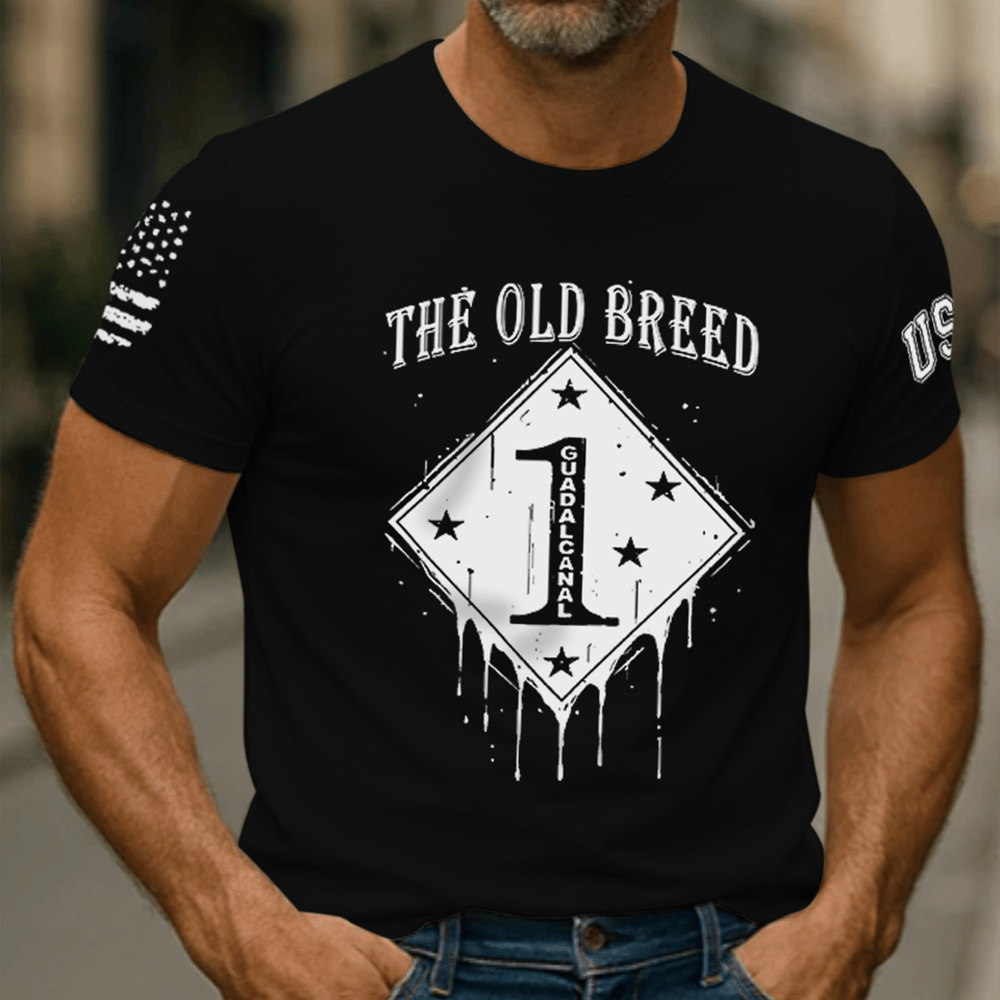USMC The Old Breed T-Shirt Guadalcanal Usmc Apparel Marine Retirement Gifts