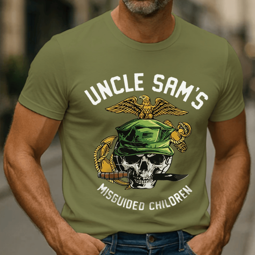 USMC Uncle Sam's Misguided Children T-Shirt Veteran Merch Gifts For Us Marines