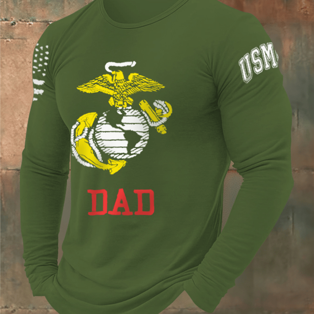 USMC Veteran 250th Anniversary Long Sleeve Shirt Dad American Flag Apparel Usmc Gifts