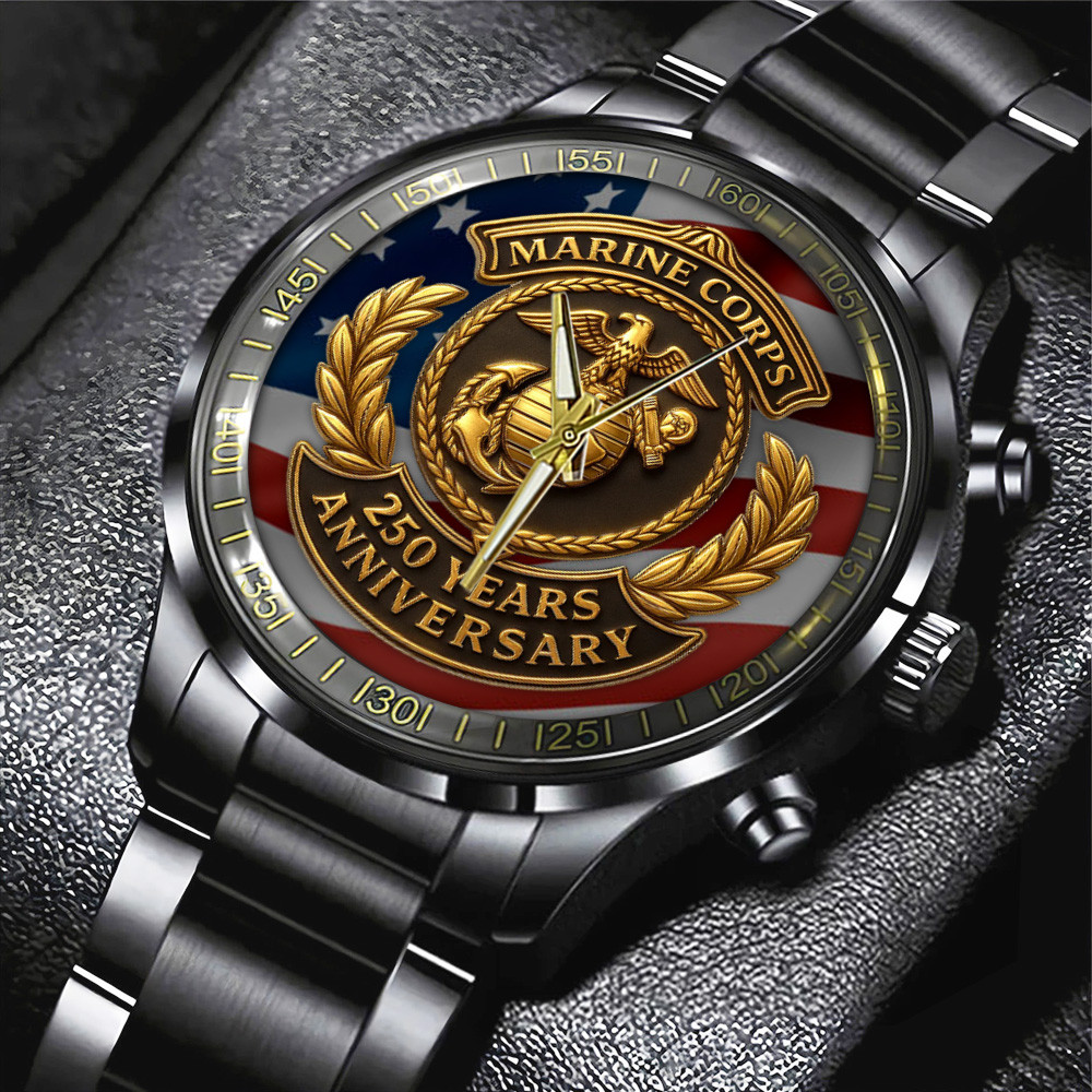 USMC Veteran 250Th Anniversary Watch Semper Fidelis Marines Watch Unique Usmc Gifts