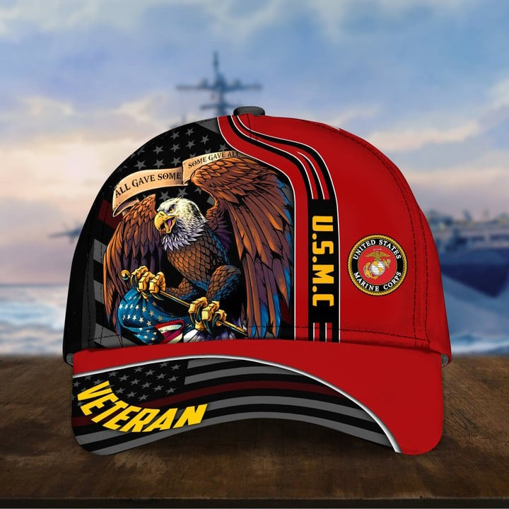 USMC Veteran Patriotic All Gave Some With Eagle Cap Perfect Gift For Military Appreciation on Veterans Day