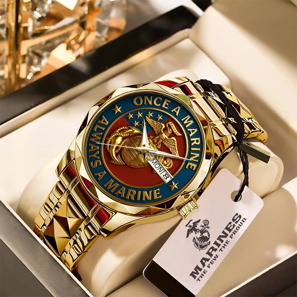 USMC Watch Once A Marine Always A Marine Merch Marine Corps Gifts For Him