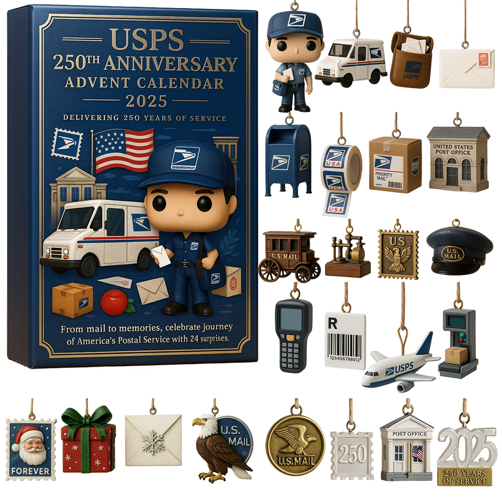 USPS 250th Anniversary 2025 Advent Calendar Christmas Countdown Veterans Day Delivery Gifts