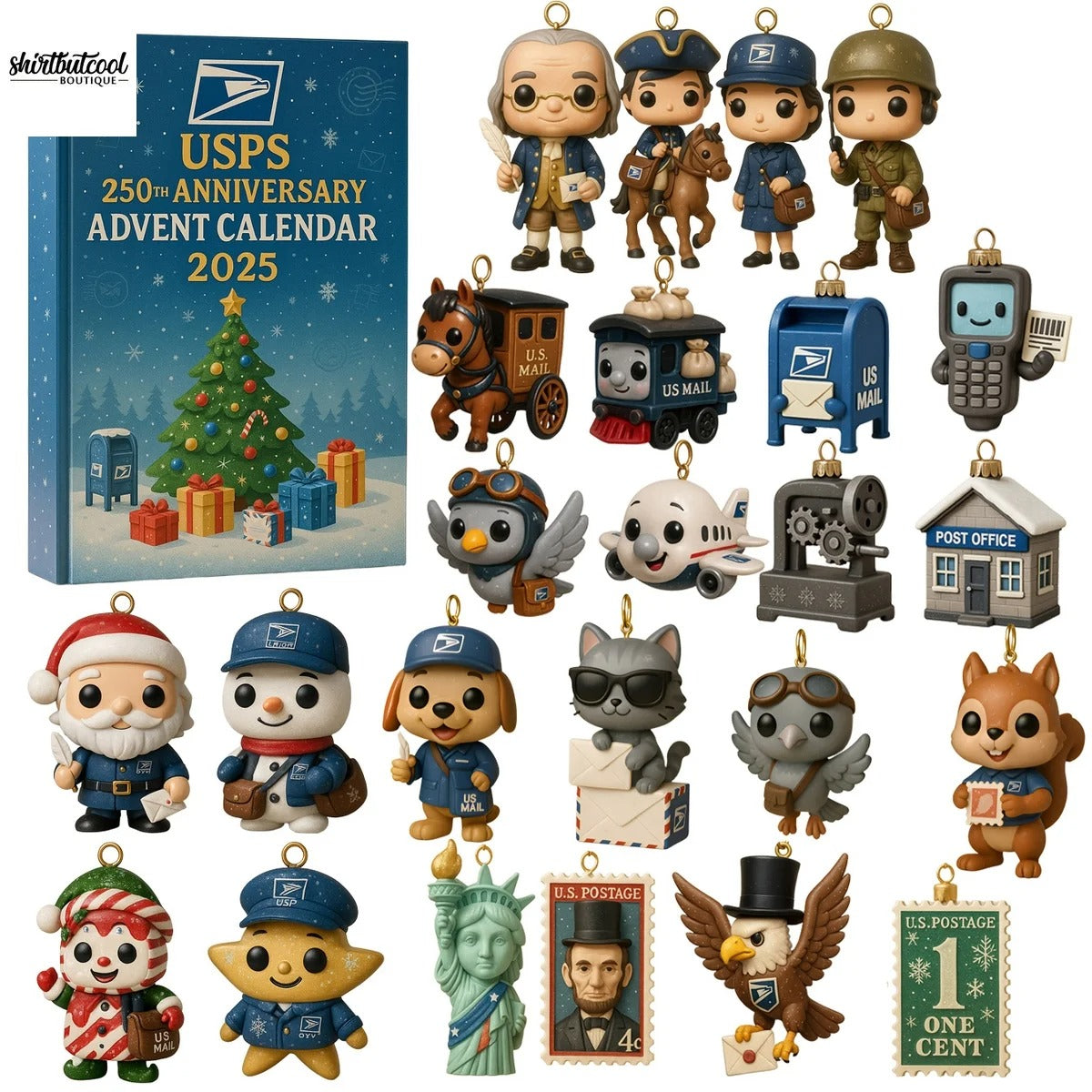 Usps 250th Anniversary Advent Calendar 2025 Christmas Countdown Calendar Xmas Gifts For Kids