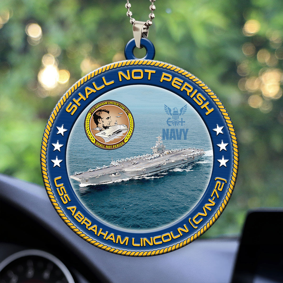 USS Abraham Lincoln CVN 72 Car Ornament Car Decor Christmas Gifts For Him