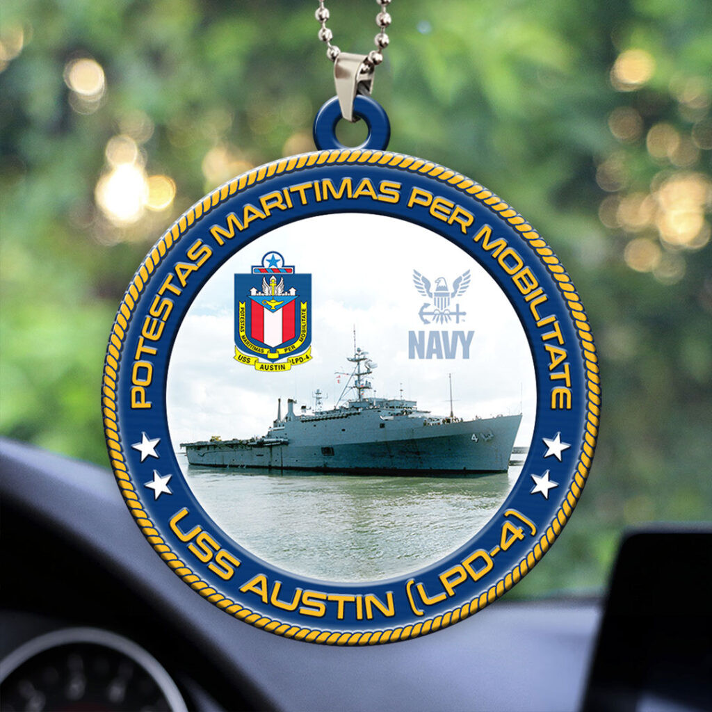 USS Austin LPD 4 Car Ornament Car Decor Accessories Best Gifts For Navy Veterans