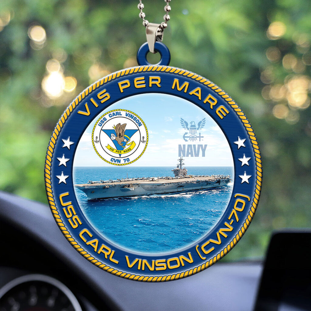 USS Carl Vinson CVN 70 Car Ornament Car Decor Accessories Best Gifts For Navy Veterans