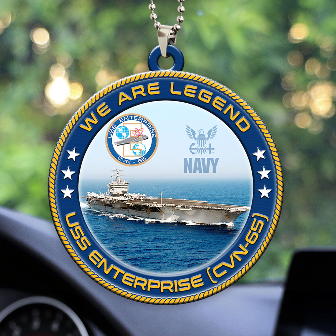 USS Enterprise CVN 65 Car Ornament Navy Decorations Christmas Navy Gifts