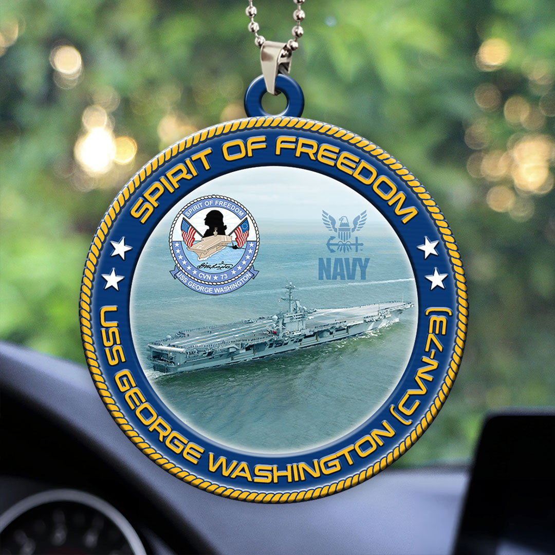 USS George Washington CVN 73 Car Ornament Spirit Of Freedom Navy Ornament Unique Gift Ideas