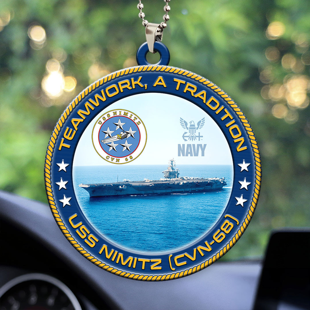 USS Nimitz CVN 68 Car Ornament Navy Veteran Christmas Gifts For Military