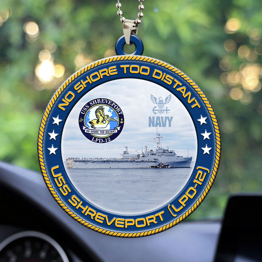 USS Shreveport LPD 12 Car Ornament Navy Veteran Decor Best Christmas Gifts
