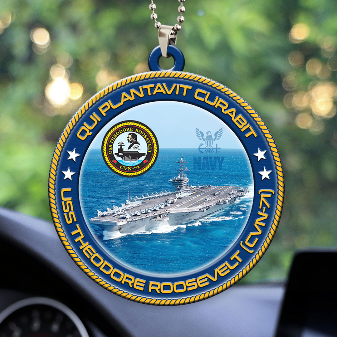 USS Theodore Roosevelt CVN 71 Car Ornament Xmas Decor Car Decor Gifts For Father