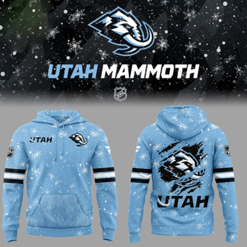 Utah Mammoth Blue Hoodie 2025 Uniform Best Gift For Fan Gear