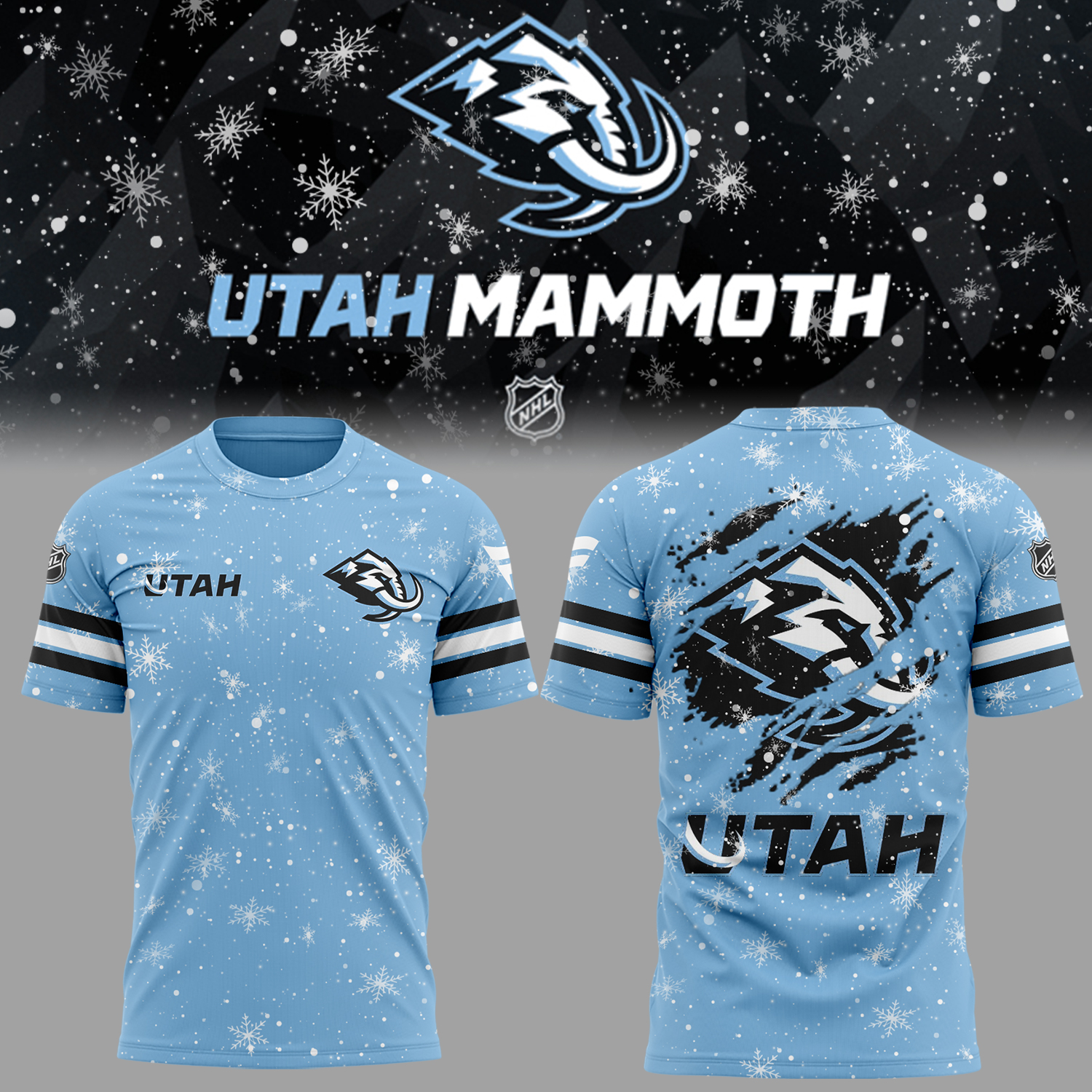 Utah Mammoth Tusks Up Unleashed The Ice Age Returns T-Shirt Gifts For Hockey Players