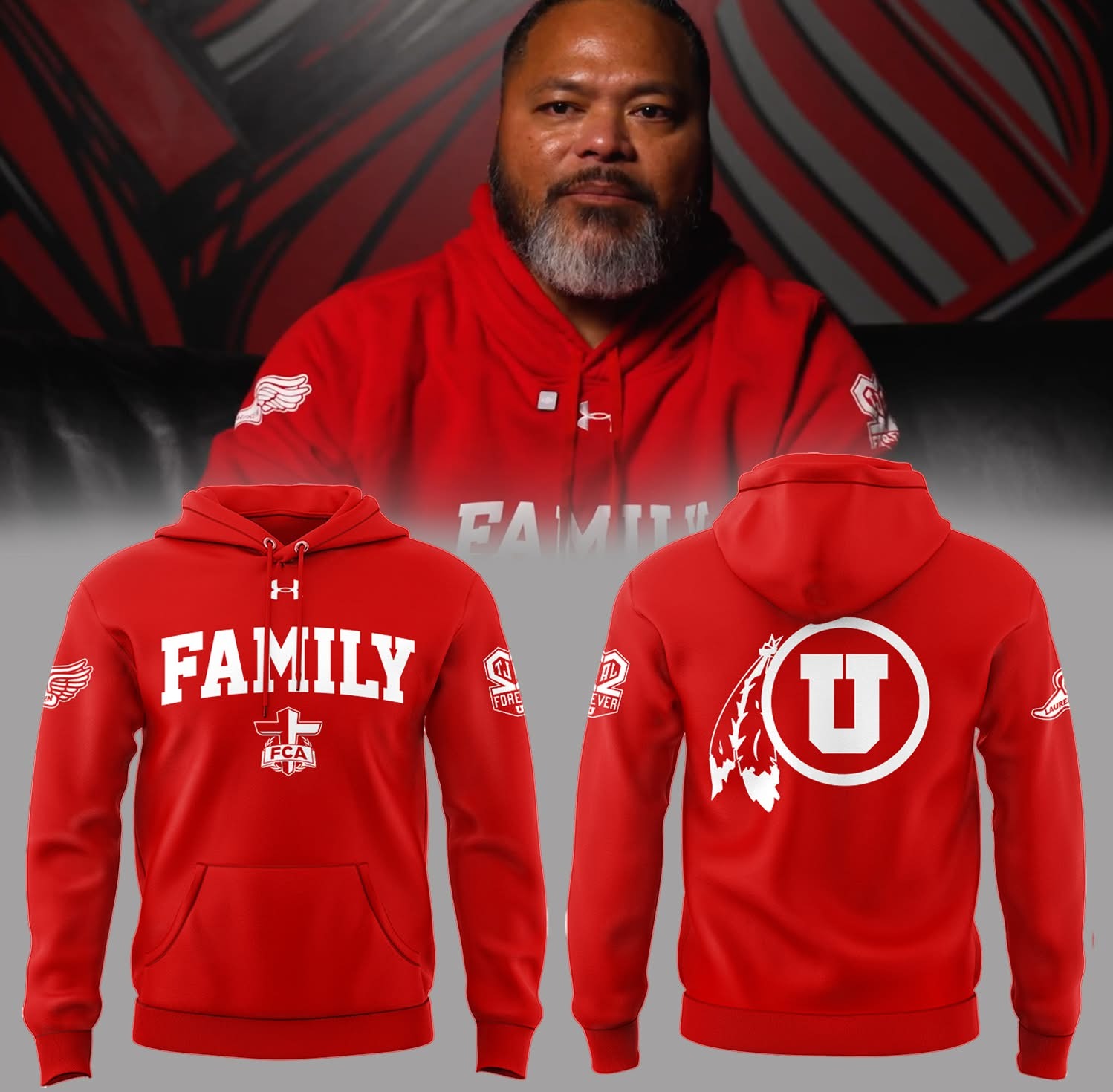 Utah Utes x Coach Elisaia 2025 Red Hoodie Unique Gifts For Husband