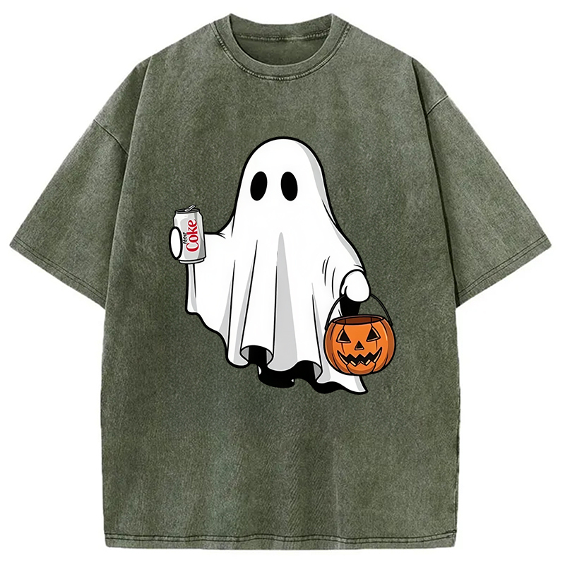 ?ute Ghost Diet Coke Washed T-Shirt Retro Humor Outfit Idea Gifts For Friends