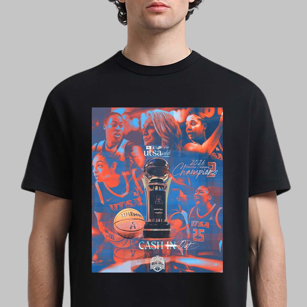 UTSA Roadrunners Champions T-Shirt ACC Merch Basketball Lover Gift For Father's Day