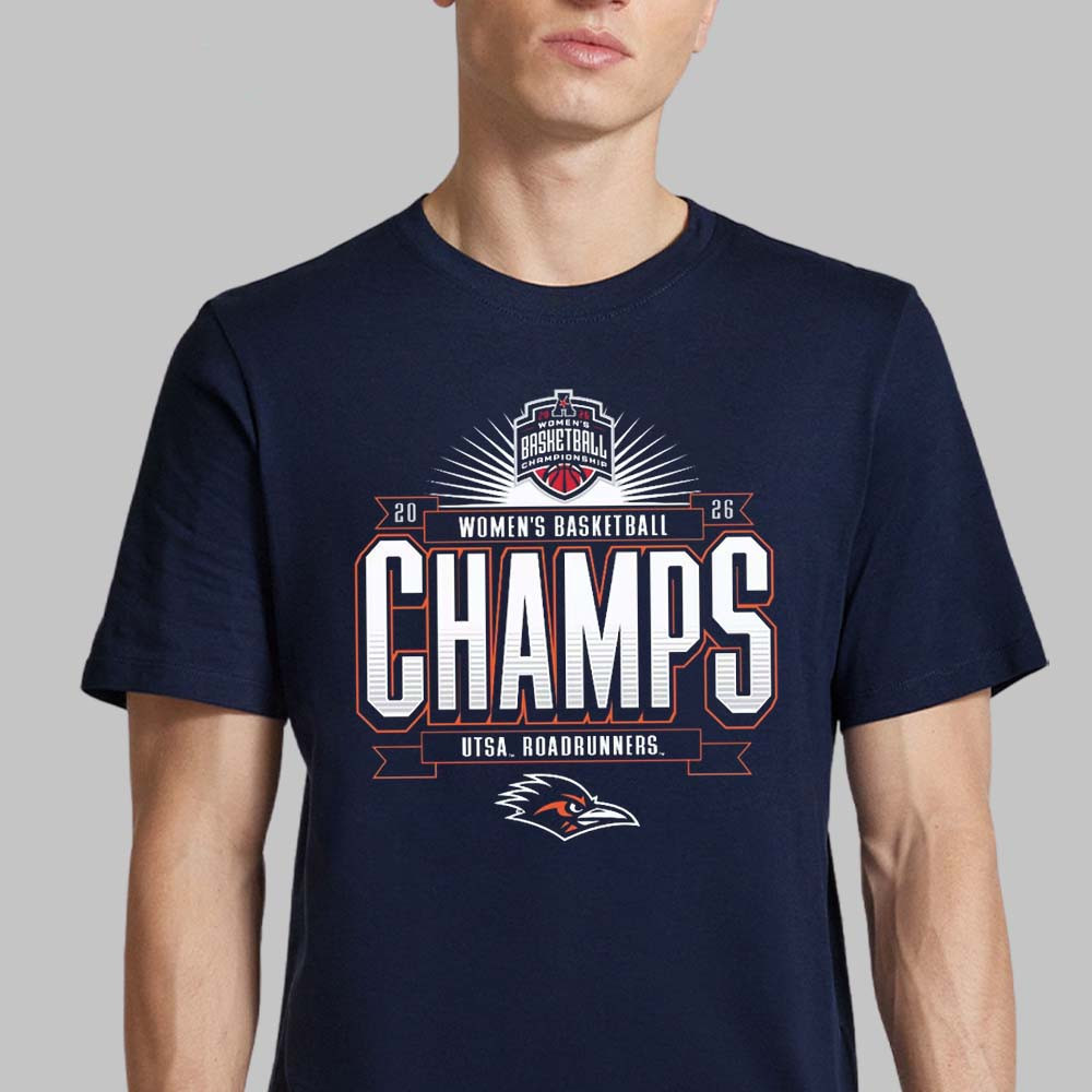 UTSA Roadrunners T-Shirt 2026 American Conference Women's Basketball Tournament Champs Tee