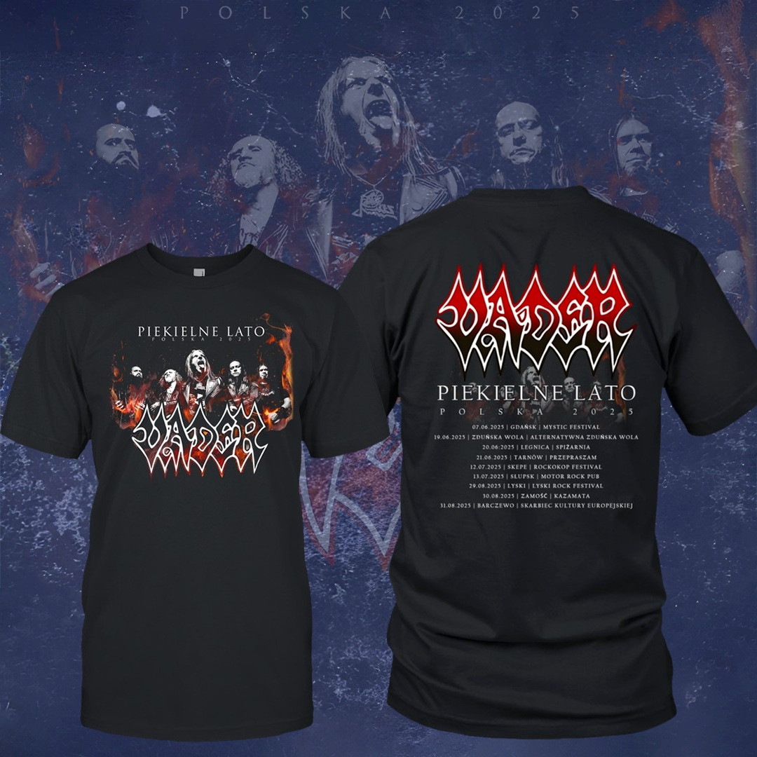 VADER Piekielne Lato Polska 2025 Tour Merch T-Shirt Concert Music Clothing Cool Fan Gifts