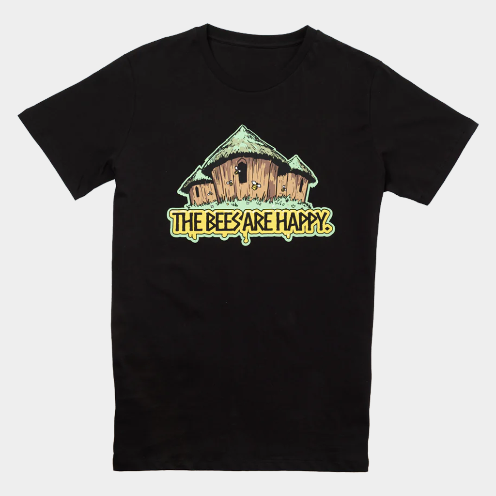 Valheim Merch The Bees Are Happy T-Shirt Black Birthday Present For Boyfriend