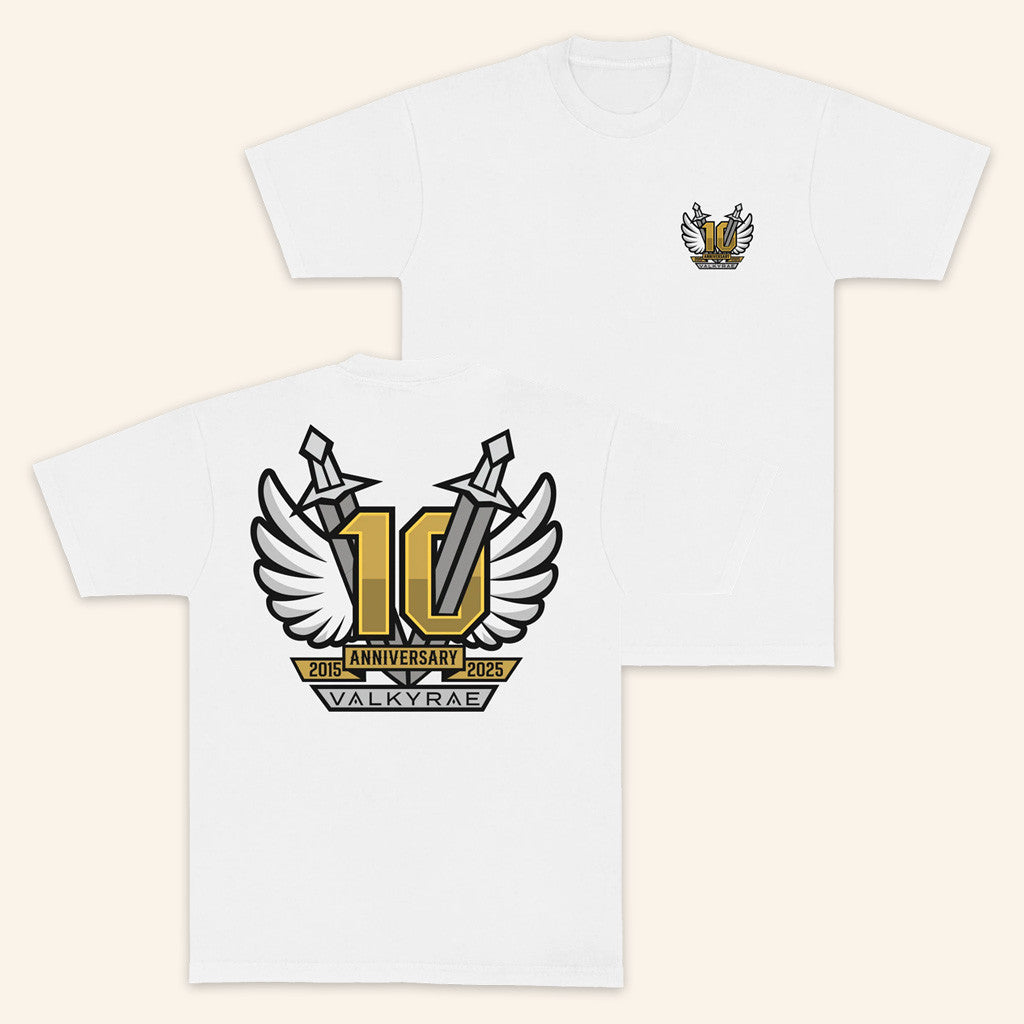 Valkyrae Merch 10 Year White T-Shirt Present For Husband Valkyrae Merch 10 Year White T-Shirt Present For Husband